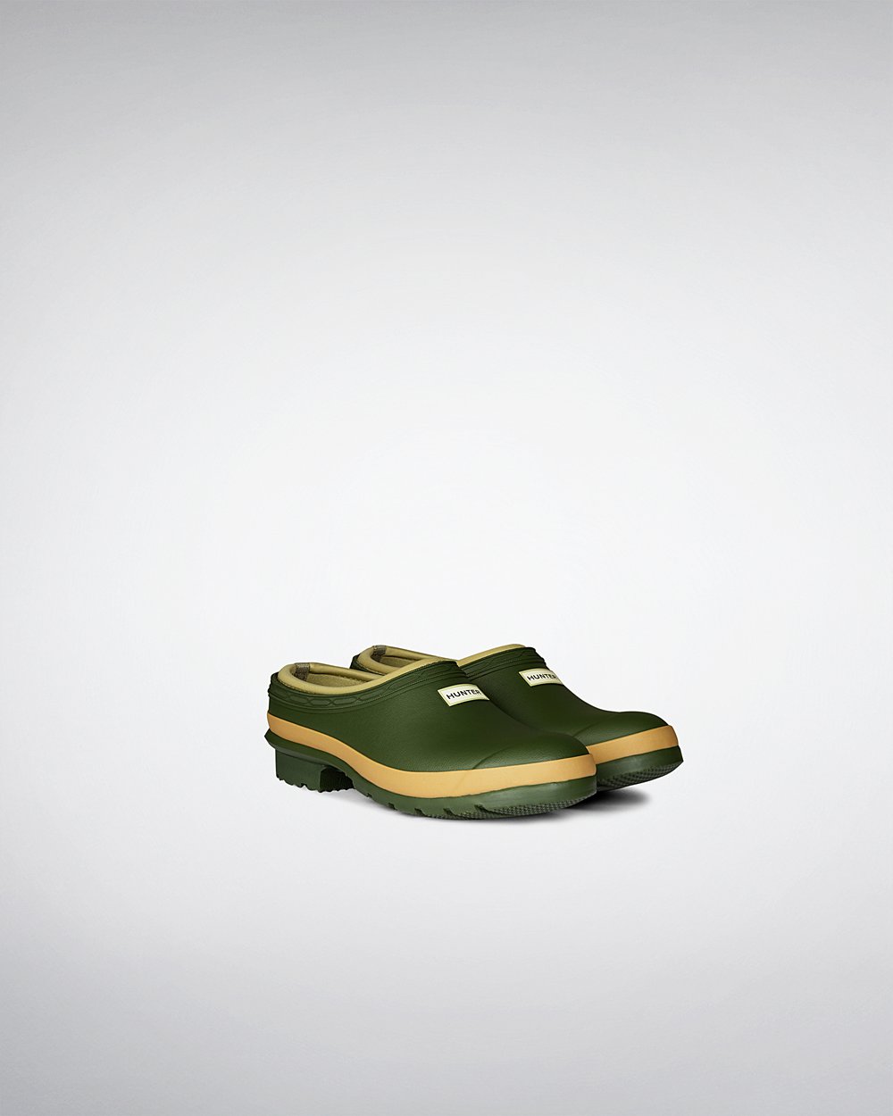 Womens Hunter Clogs Green - Gardener - 9650724-KW